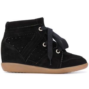 Isabel Marant black Bobby wedge sneakers
